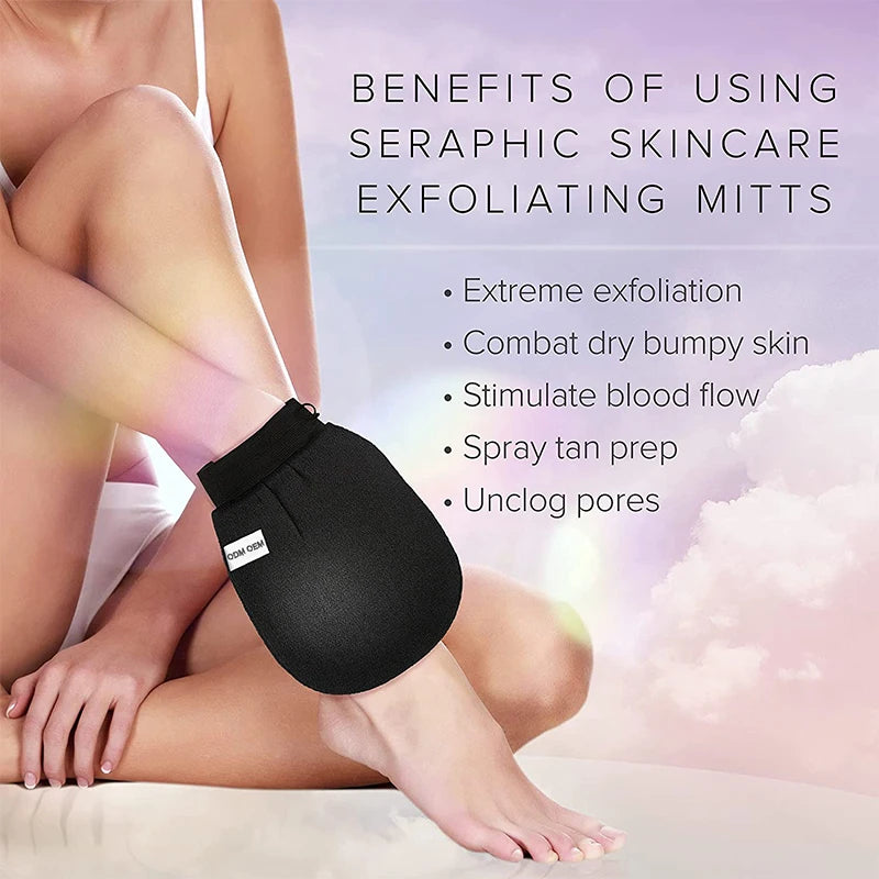 1PCS Bathing Gloves Shower Bath Scrub Glove Exfoliating Body Scrub Facial Tan Massage Mitt Removalexfoliate Peeling Glove